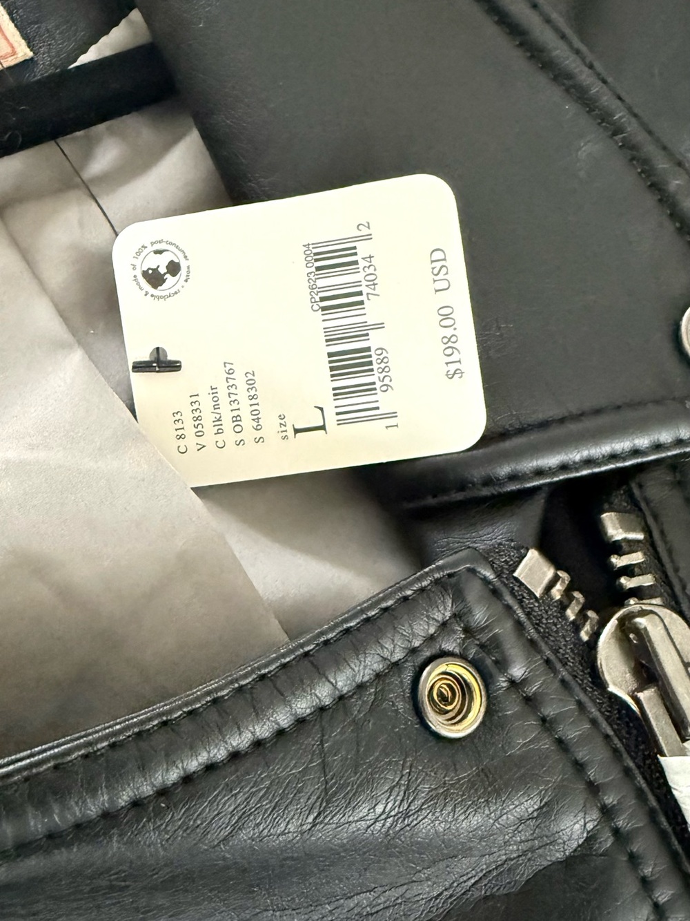 We The Free Jealousy Vegan Moto Jacket with Silver Hardware - Picture 4 of 8